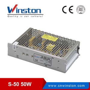 S-50 50w ac / dc 5V 12V 15V 24V fuente de alimentación cctv de modo de interruptor de controlador led ajustable con CE ROHS