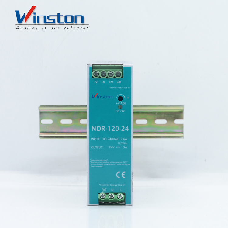 Winston NDR120-24 Промышленное использование Dc 120W 24V 5A Single Switch Источник питания