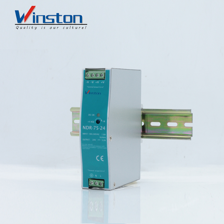 Winston NDR75-24 Высококачественный импульсный источник питания 75 Вт 24 В 3.2A Din-рейка