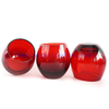 Yayun New Design 10oz Ruby Red Design Overlay Stemless Wine Glass Custom Water Glass