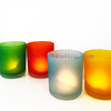 Custom Frosted Glass Candle Jar 12oz Matte Luxury Candle Containers with Lids