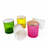 Empty Straight Side Glossy Frosted Custom Glass Candle Jar Holder for Candle Making