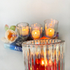 Custom Vintage Christmas Wedding Colorful Recycled Empty Glass Scented Candle Holder Iridescent Jars