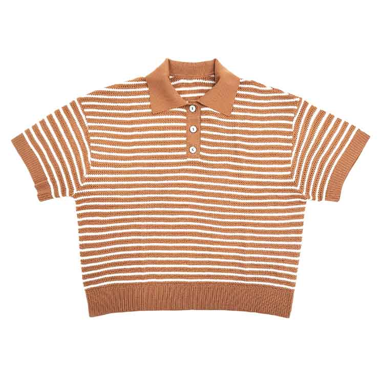 Γυναικείο πουκάμισο POLO 100% μαλλί ριγέ 3