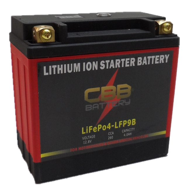 12.8V 4ah Lithium Ion Motorcycle Battery LFP9-B