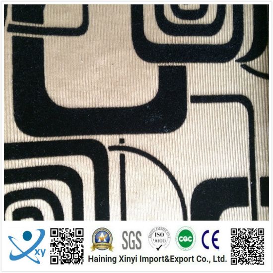 Hot Sale 100% Polyester Fabric for Sofa Velvet Flock Fabric