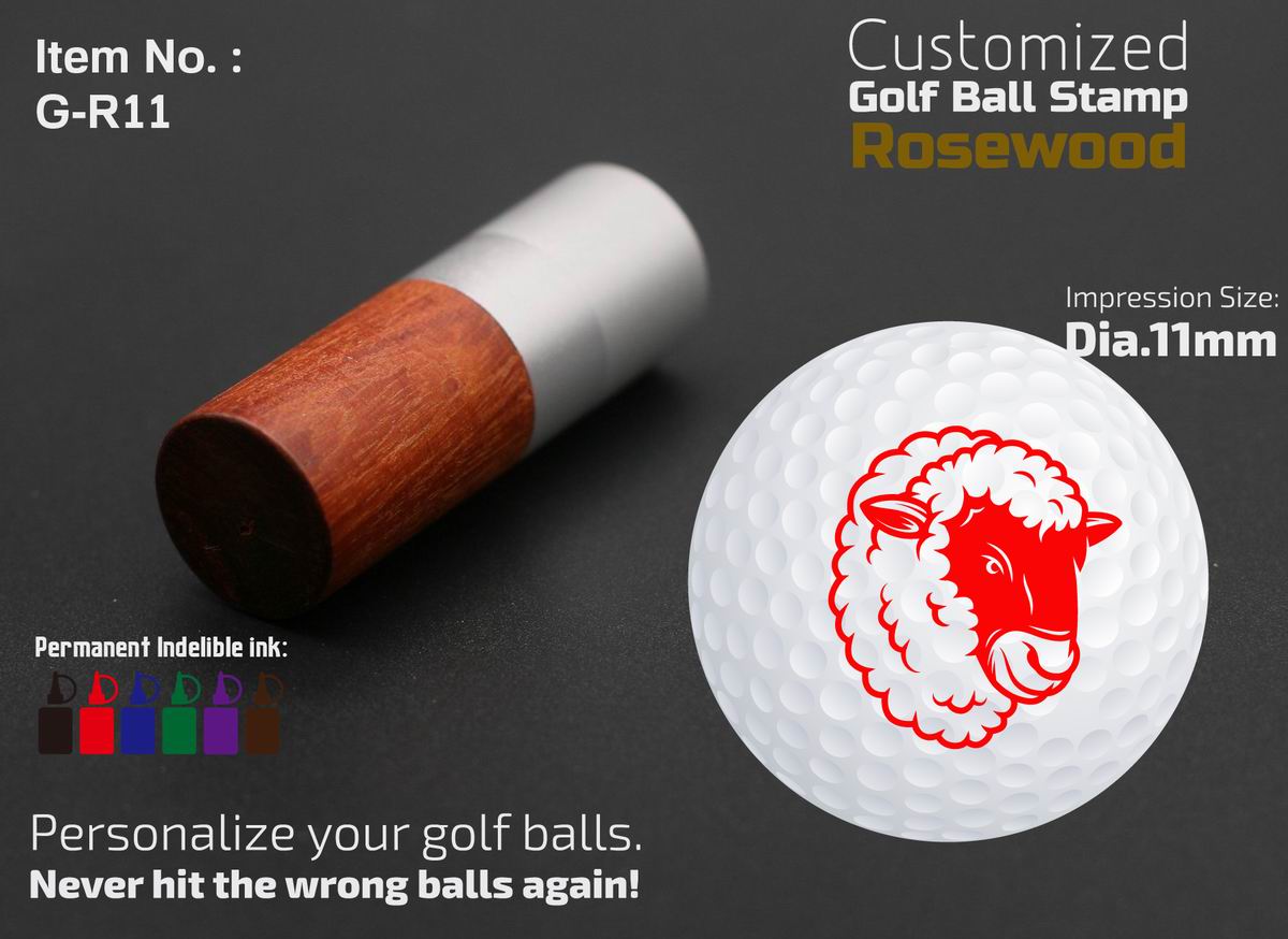 Rosewood round golf ball stamps G11 Dia.11mm Multi surface stamps Buy