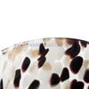 Yayun leopard Votive Candle Holder Hand Blown Art Glass in white black gold-dust spots Mix design