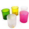 Empty Straight Side Glossy Frosted Custom Glass Candle Jar Holder for Candle Making