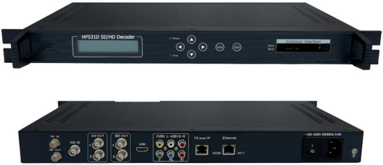 HP531D HD/SD DVB-S/S2 RF MPEG4 Avc/H. 264 and MPEG2 Decoder