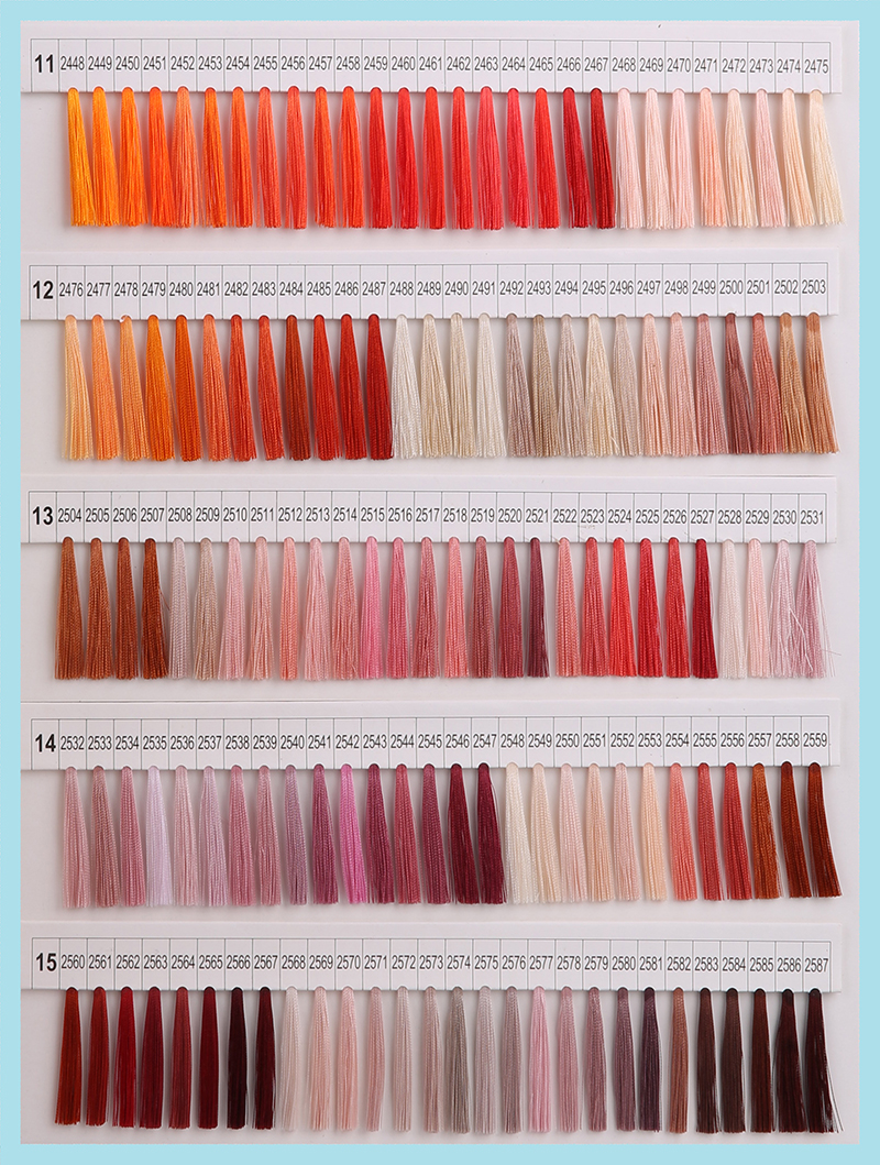 Polyester Embroidery Thread Color Card with 1680 Color