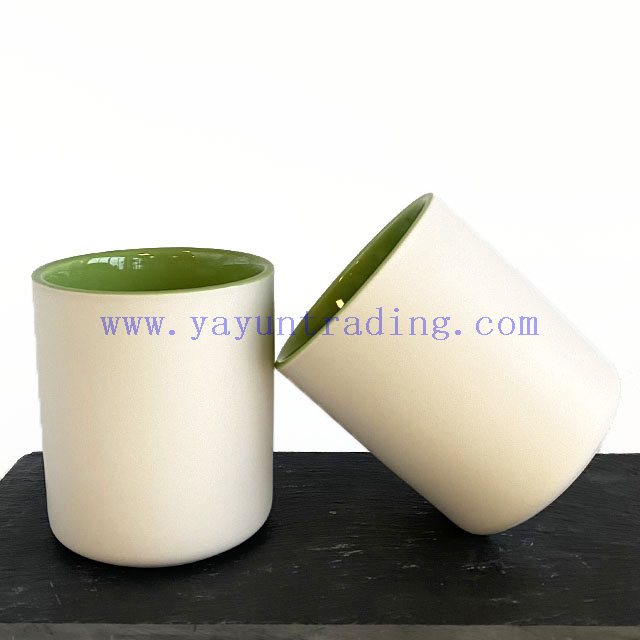 Cheap Price Custom Design Round Bottom Ceramic Candle Jar With Lid