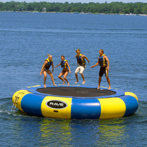 Commercial Inflatable Water Toys Rave Sports Aqua Jump With Trampoline 