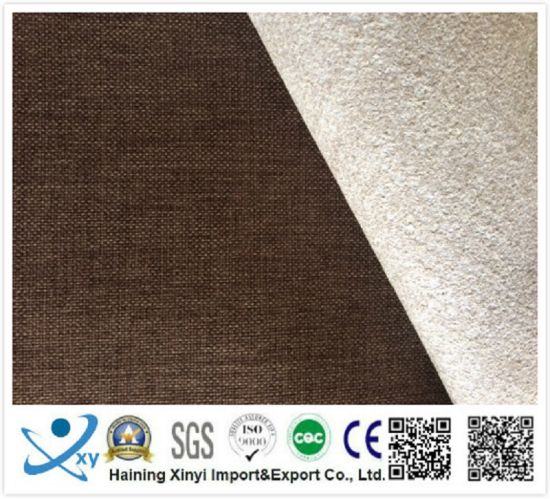 Polyester Material Classic Plain Linen Fabric for Sofas and Upholstery