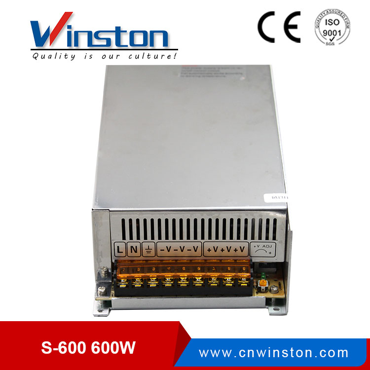 Fuente de alimentación del interruptor 600W S-600 DC 110V / 220V con ventilador de enfriamiento