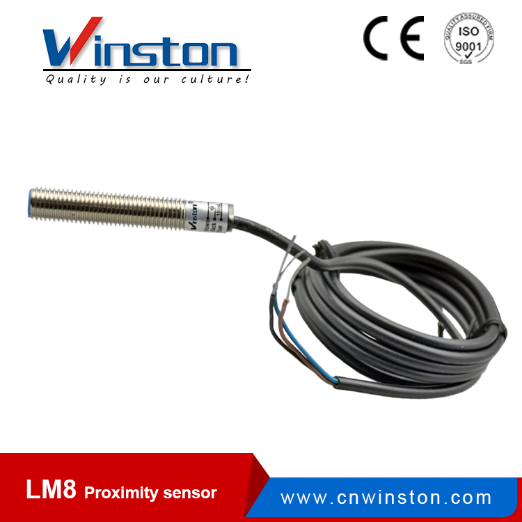 LM8 Tipo de lavado 1 mm de detección NPN PNP interruptor del sensor de proximidad