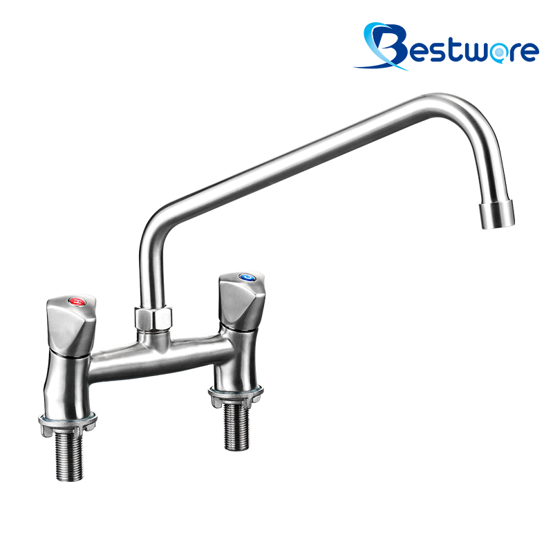 Dual Deck Mount Sink Mixer,Leading manufacturer for Commercial Plumbing