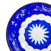 Round Shaped Blue Decoration High Quality Glass Fruit Bowl 