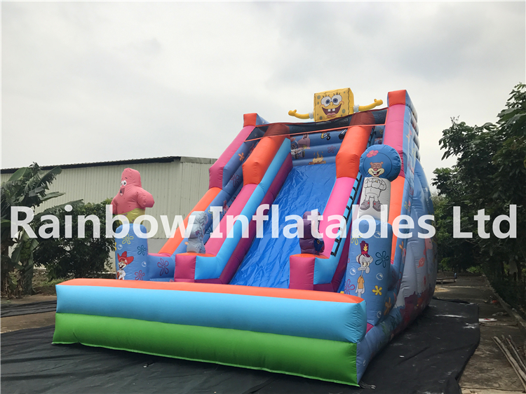 RB6017(8x5.5x7m) Inflatables happy Sponge Bob Slide