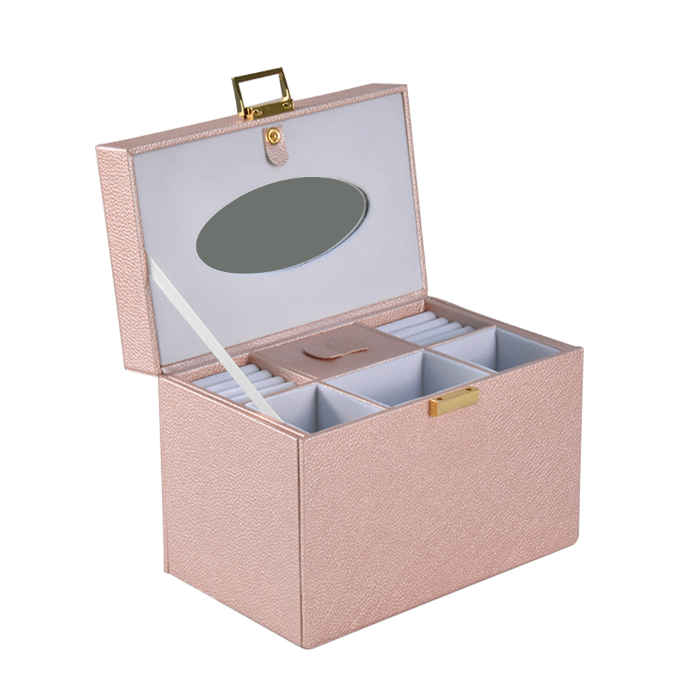 かわいくて大容量なジュエリーボックス ４段引き出し付きの宝石箱 アクセサリーケース イジュエリーボックス 