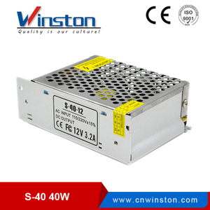 S-40 40w 100-240v ac / dc fuente de alimentación led 5V ~ 24v fuente de alimentación de modo de interruptor de CCTV con CE ROHS