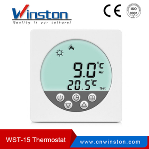 Factory Wst-15 LCD Digital Round Screen Programable Termostato de ambiente