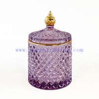 Heat Resistant 10oz 300ml Dome Glass Candle Jar with Lid