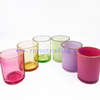 Wholesale Luxury Home Decorative 20oz Round/flat Bottom Glass Candle Jars with Lids
