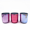 Electroplated Decorative Empty Shiny Luxury Electroplated Glass Candle Jars Empty Vessels