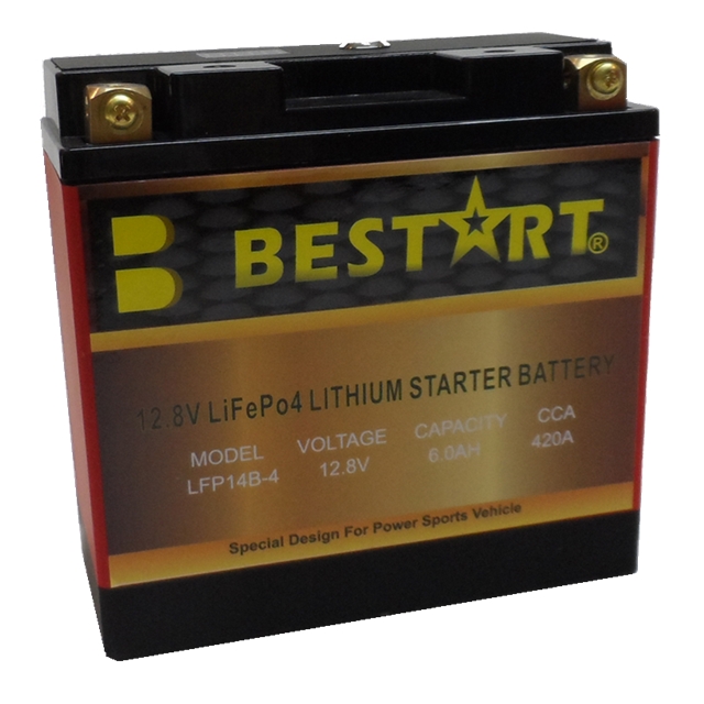 12.8V 6ah LiFePO4 Lithium Starter Battery LFP14B-4
