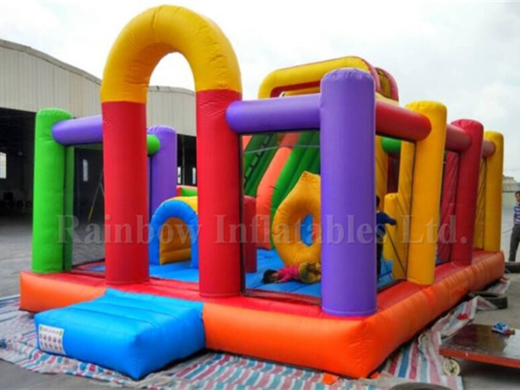 RB4092-1(5x7x3.8m) Inflatables Economic Classical Monster Funcity With Obstacle Course