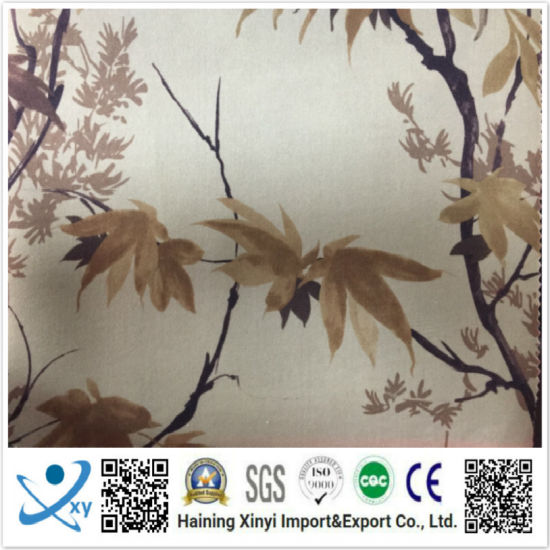 Haining Textile Fashion Design Flower Digital Printing Fabric 100%Polyester Lining