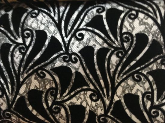 Plain Linen Flocking Upholstery Fabric for Sofa and Chair