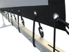 Simply constructed projector /customized projection screen with eyelets/ holes and black edge