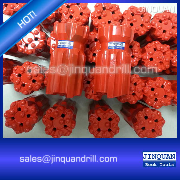 T38 button bit 76mm (3") retract drop center (spherical buttons)