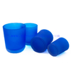 Popular Blue Matte Round Empty Glass Candle Jars For Candle Making
