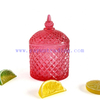 Luxury Colorful Pineapple Shape Empty Glass Candle Jars with Dome Glass Lids