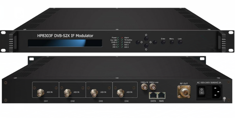 HP8303F DVB-S2X IF Modulator with ASI IP in and RF out