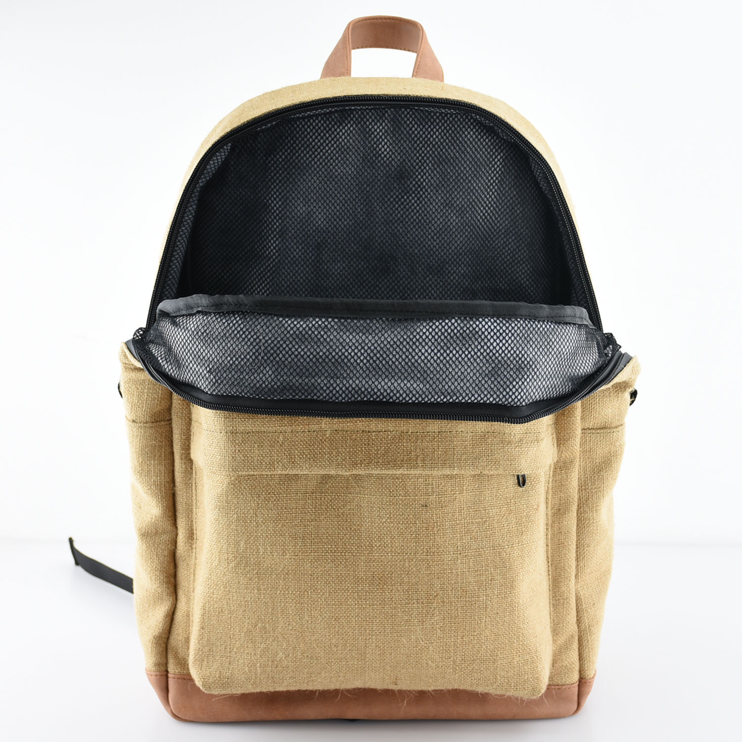 Jute Smell Proof Odor Eliminating Backpack with dual zipper from China