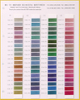 Sakura Brand Metallic Thread Color Card with 592 Colors in Stock