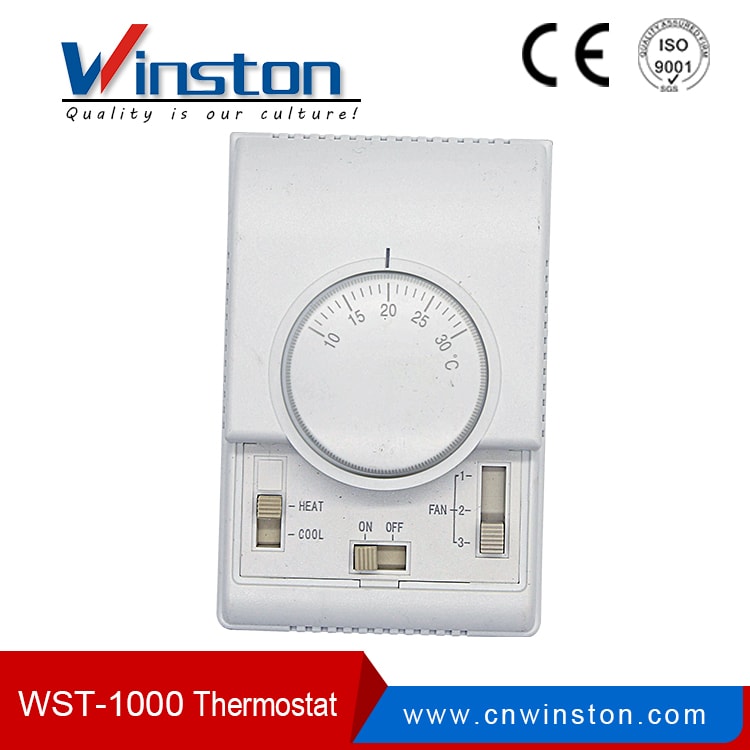 Termostato mecánico de habitación de hotel para calefacción eléctrica de piso (WST-1000)