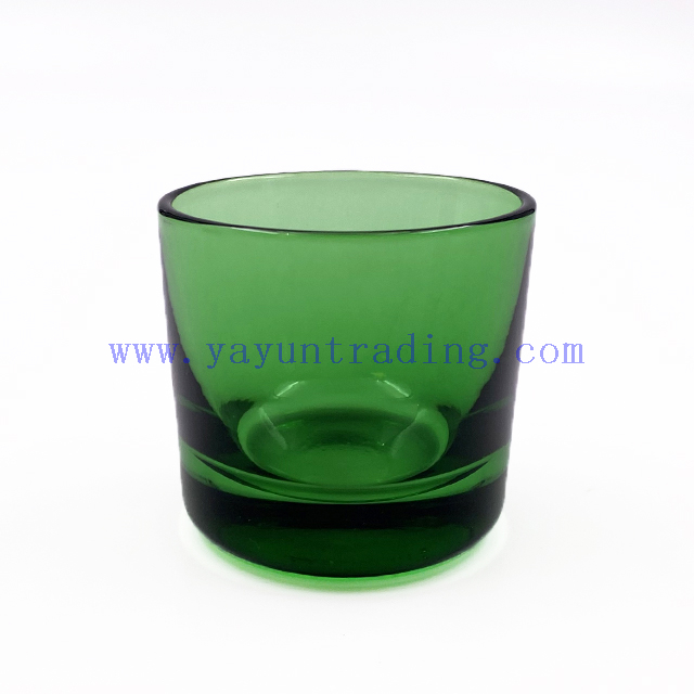 Custom Hand Blown Green Small Size Glasses Creative Design for Liquor Drinking
