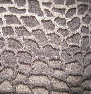 Super Soft Velboa Fabric for Sofa with Burnt out Pattern