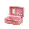 かわいいジュエリーボックス 鏡付きの宝石箱 アクセサリーケース 大容量　持ち運び　ピンク