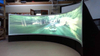 3D Silver Screen 180 degree HD Aluminium Frame Curved Fixed Projection Screen