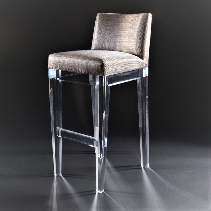 Counter Height Acrylic Bar Chair Custom Design Lucite Bar Table Chairs