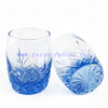 Customized Blue Hot Selling Glassware Fancy Machine Made Glass Cup
