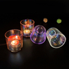 New Design Candle Jars for Wedding 8oz Empty Gradient Glass Candle Jar with Label Iridescent Candle Holder Wholesale