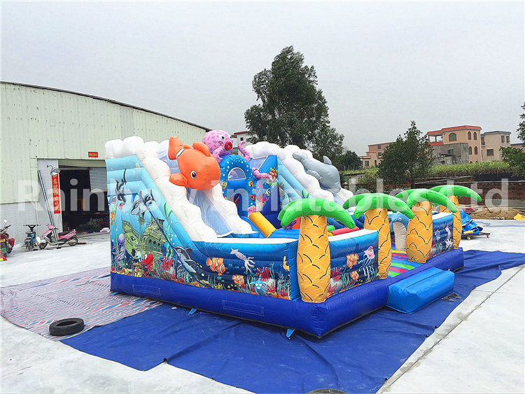 RB4117( 6x6.5m）Inflatables Popular Sea World Bouncer Playground With Different Animals For Sale