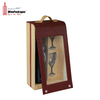New design portable leather wine box with window